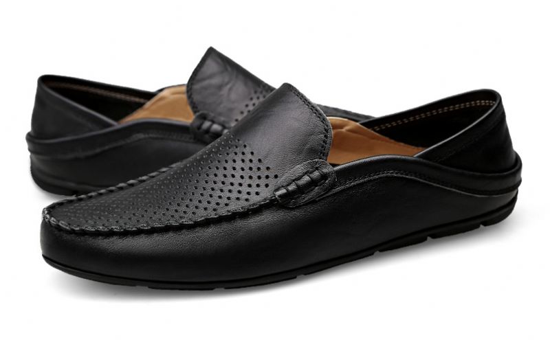Alonzo Heren Loafers Casual Schoenen - Zwart