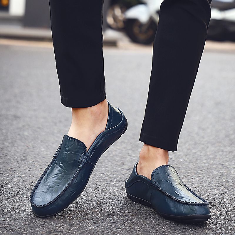 Alonzo Heren Loafers Casual Schoenen - Zwart