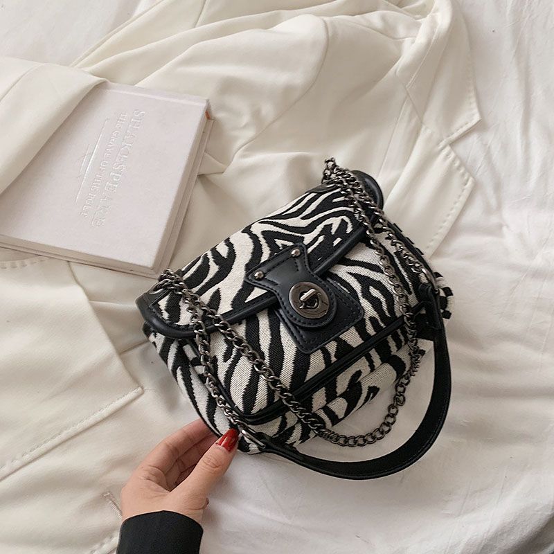 Alora Dames Crossbody Tas Met Ketting - Grote Zwarte