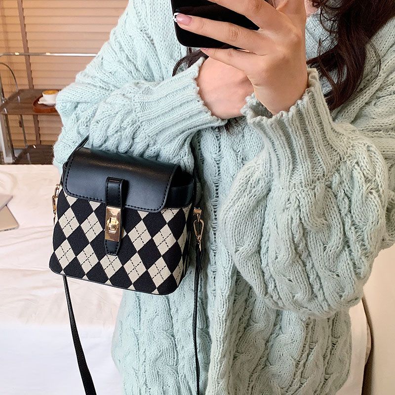 Alpe Dames Mini Leren Crossbody Handtas - Zwart