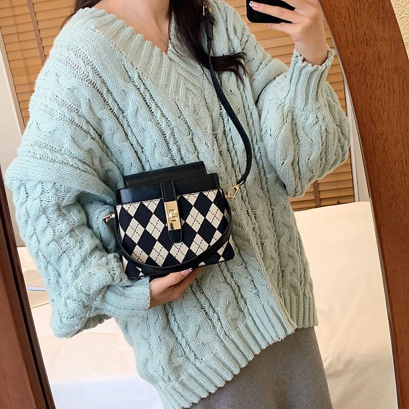 Alpe Dames Mini Leren Crossbody Handtas - Zwart