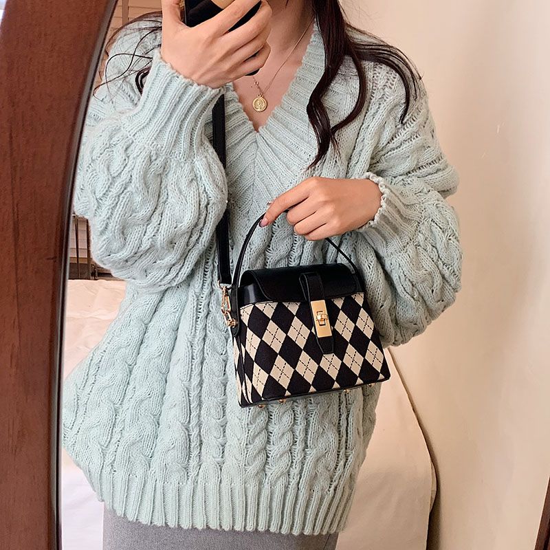 Alpe Dames Mini Leren Crossbody Handtas - Zwart