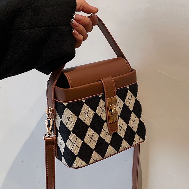 Alpe Dames Mini Leren Crossbody Handtas - Zwart
