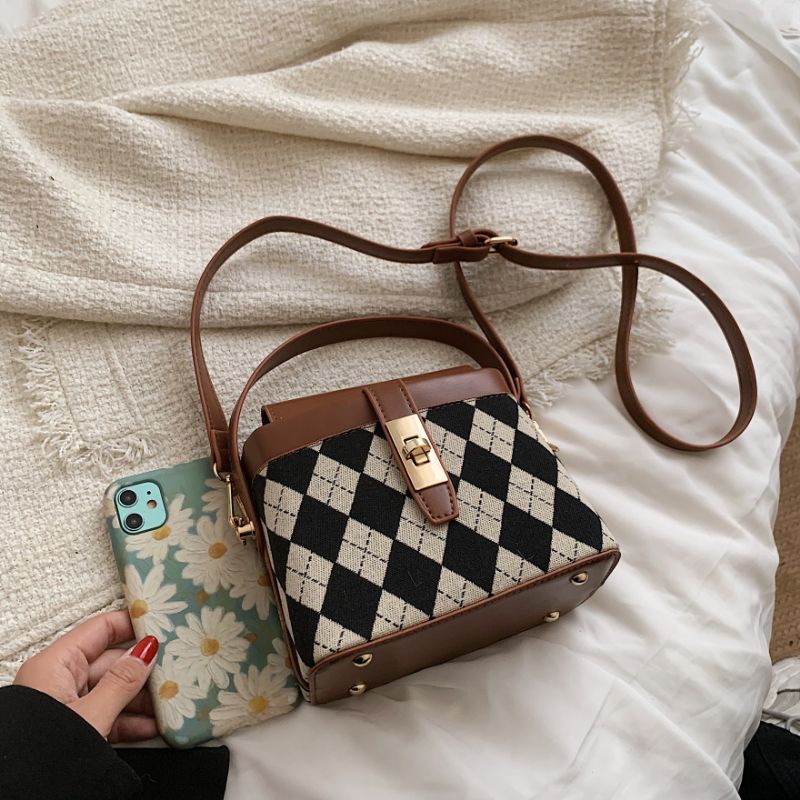 Alpe Dames Mini Leren Crossbody Handtas - Zwart