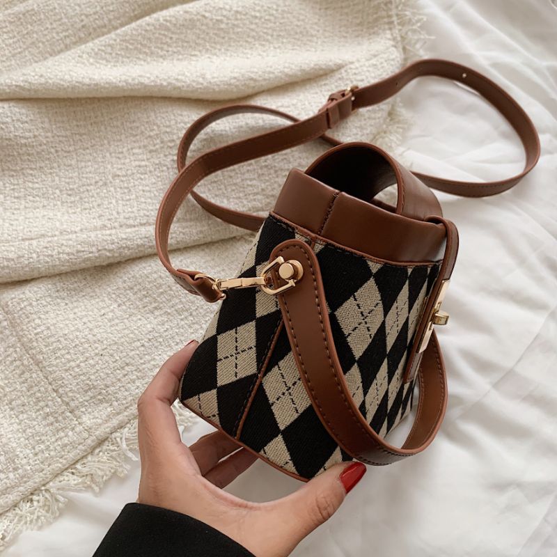 Alpe Dames Mini Leren Crossbody Handtas - Zwart