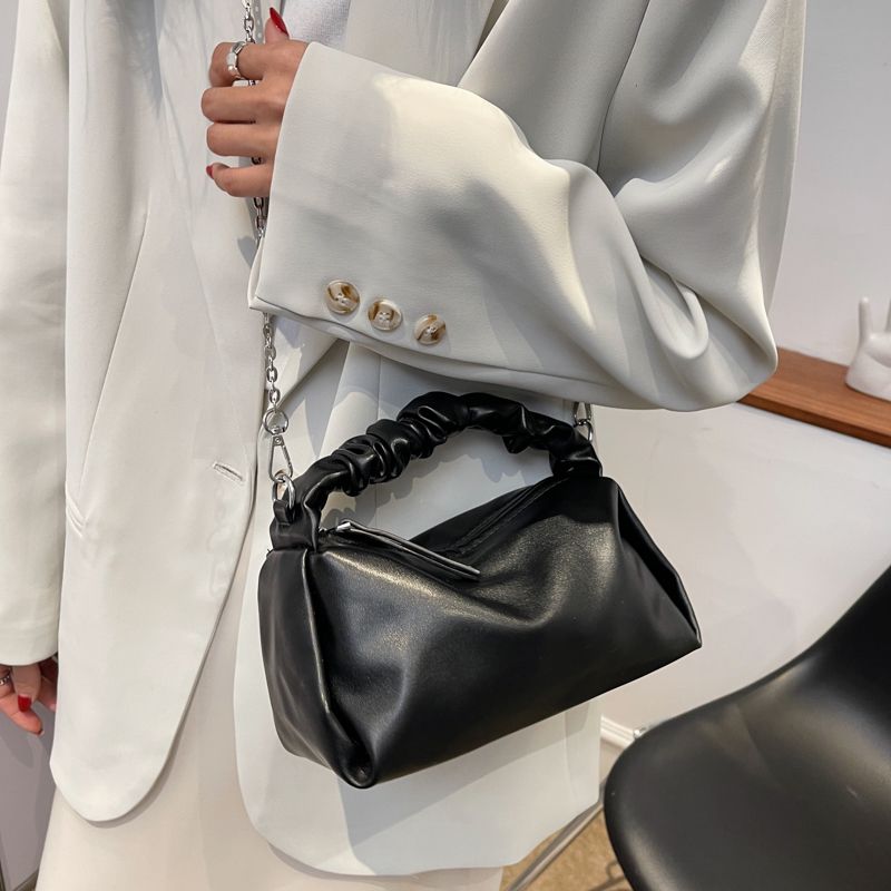 Alpes Dames Kleine Leren Crossbody Handtas - Zwart