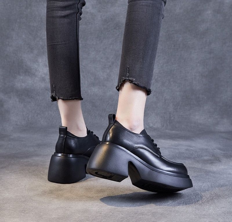 Aluna Dames Platform - Zwart