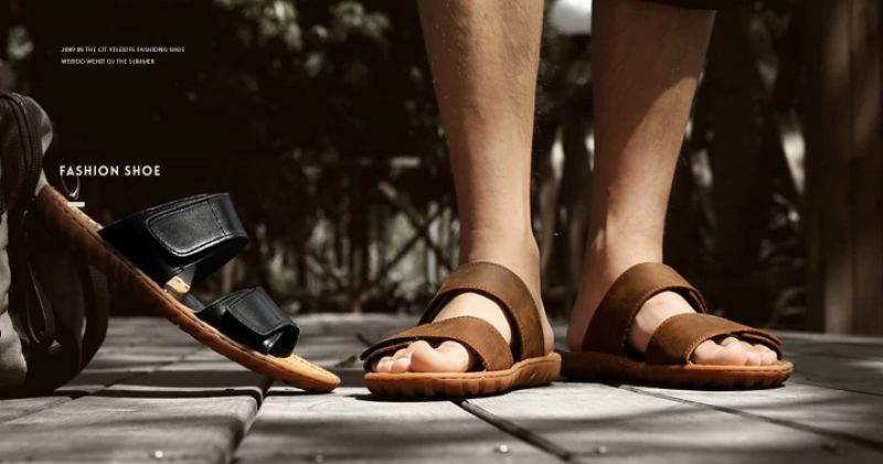 Alvaro Heren Zomer Pantoffels - Zwart