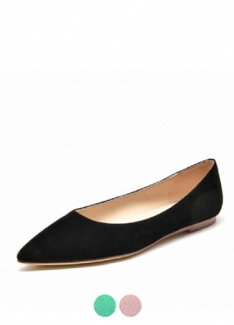 Alvina Dames Platte Zwarte Schoenen