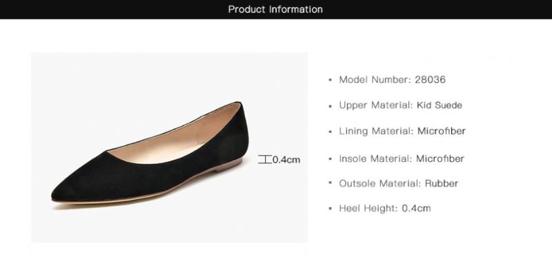Alvina Dames Platte Zwarte Schoenen - Zwart