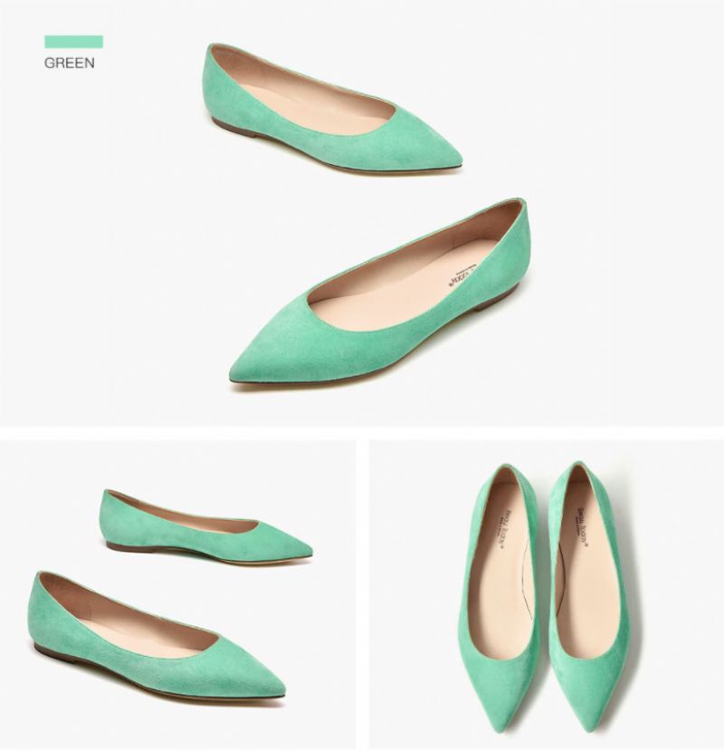 Alvina Dames Platte Zwarte Schoenen - Zwart