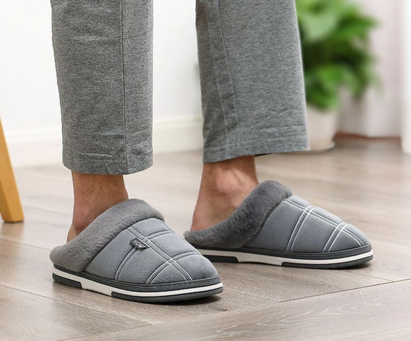 Alvis Heren Winter Pantoffels - Grijs