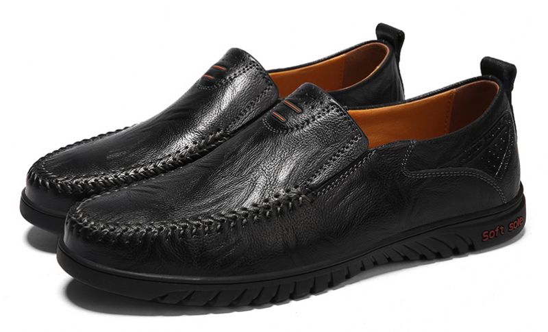 Amadeo Heren Loafers Geklede Schoenen - Zwart