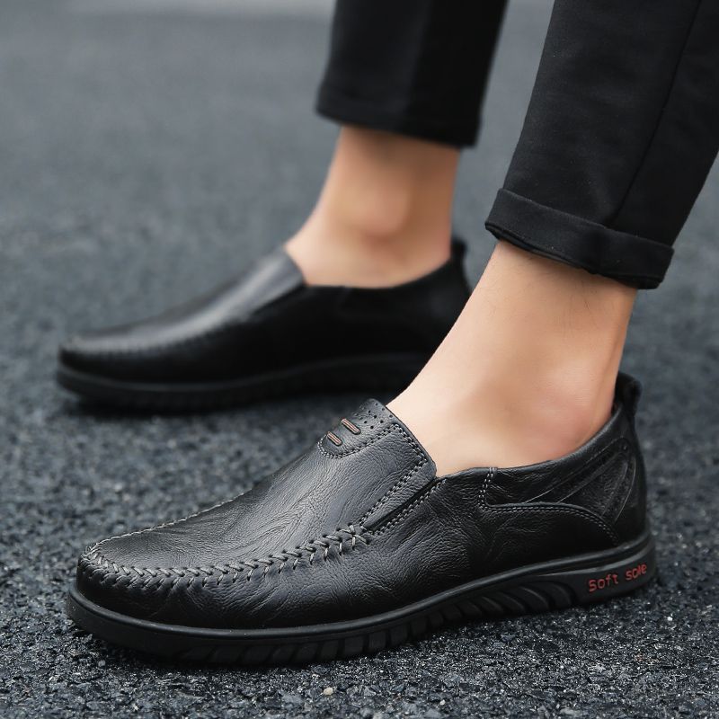 Amadeo Heren Loafers Geklede Schoenen - Zwart