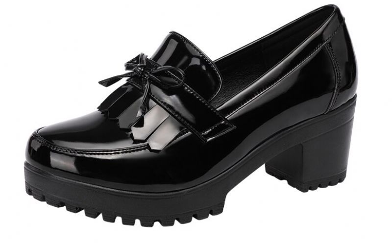 Amanda Dames Patent Slip On - Zwart
