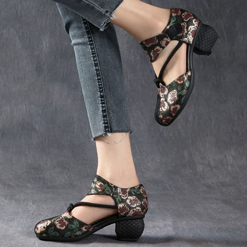 Amarantha Dames Sandalen Zomer Print - Zwart