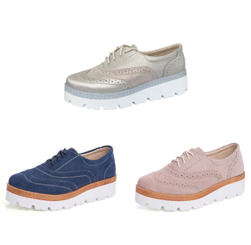 Amaru Dames Oxford Schoenen - Zilver