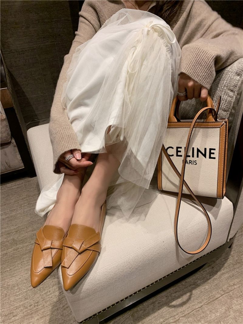 Amau Dames Loafer Leren Schoenen - Beige