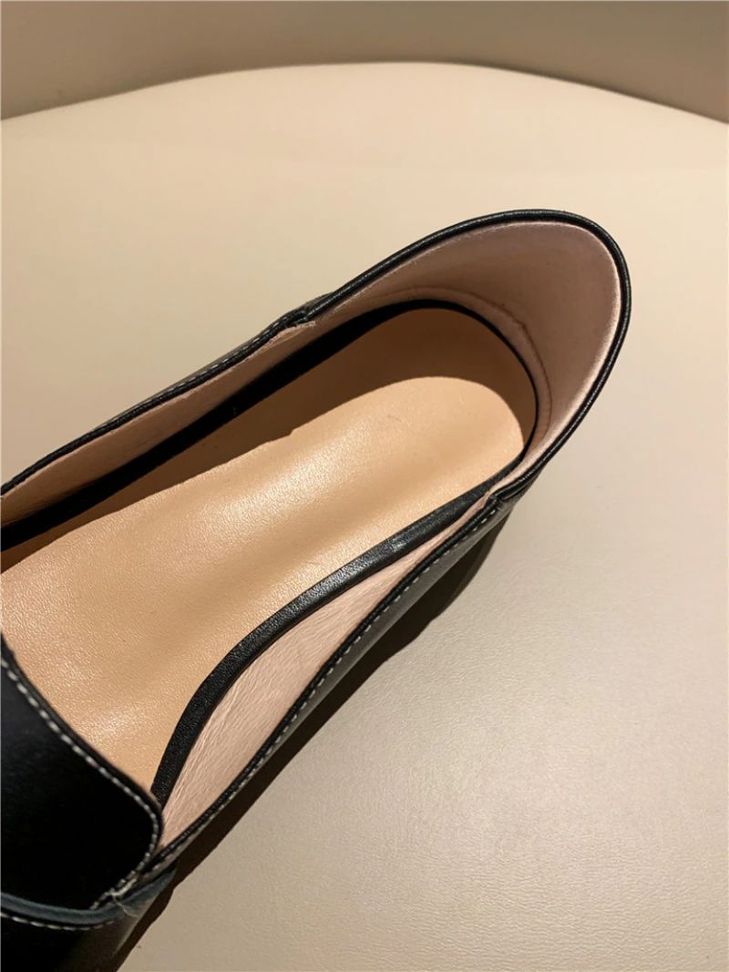 Amau Dames Loafer Leren Schoenen - Beige