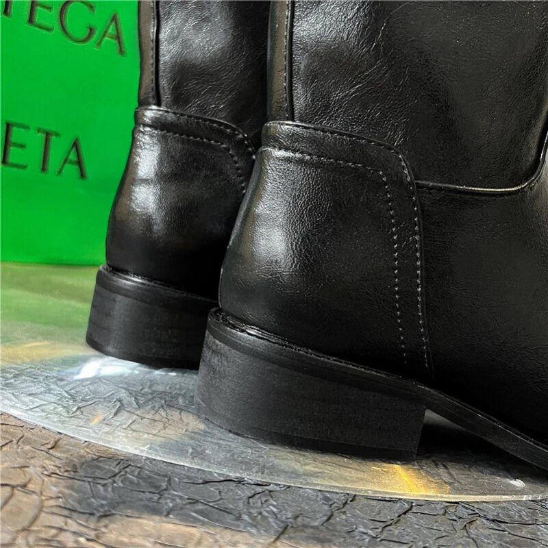 Amelia Dames Mid Calf Boots - Zwart Zonder Bont