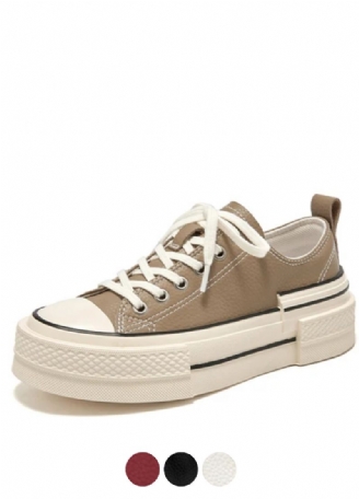 Amelia Dames Platform Leer Sneakers