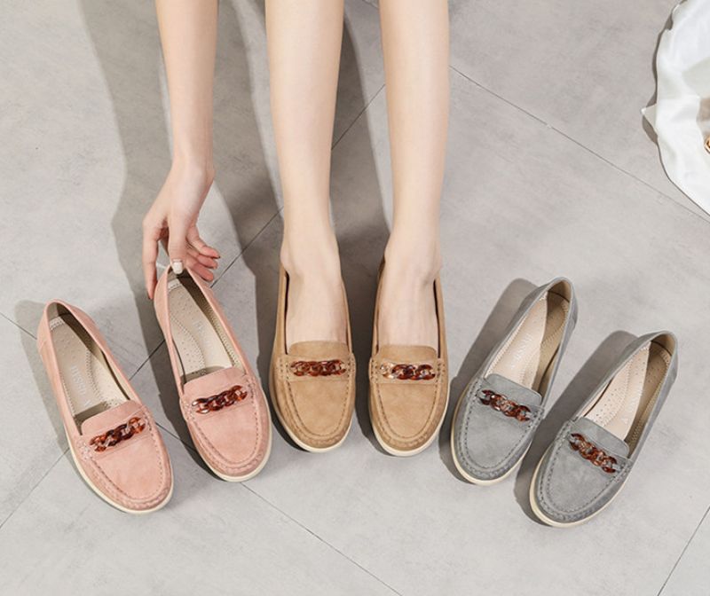Amelia Dames Platte Schoenen - Geel