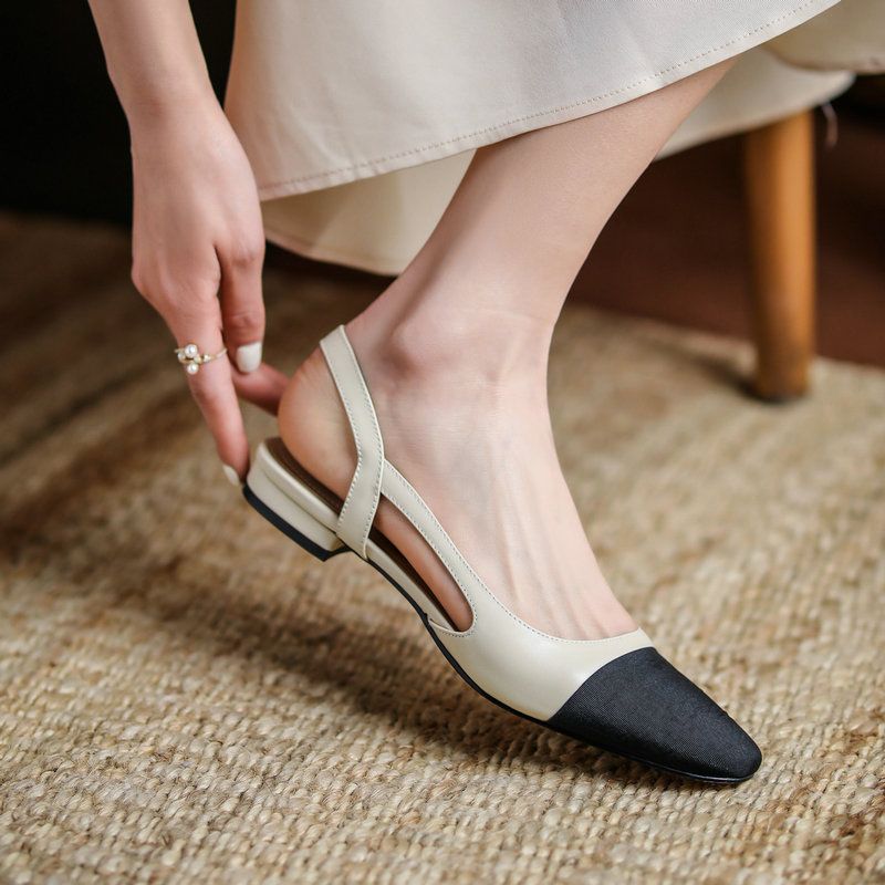 Amelia Dames Puntige Teen Slip On Pumps - Zwart