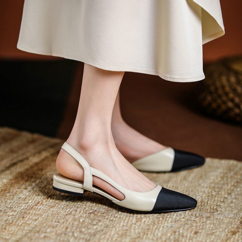 Amelia Dames Puntige Teen Slip On Pumps - Zwart