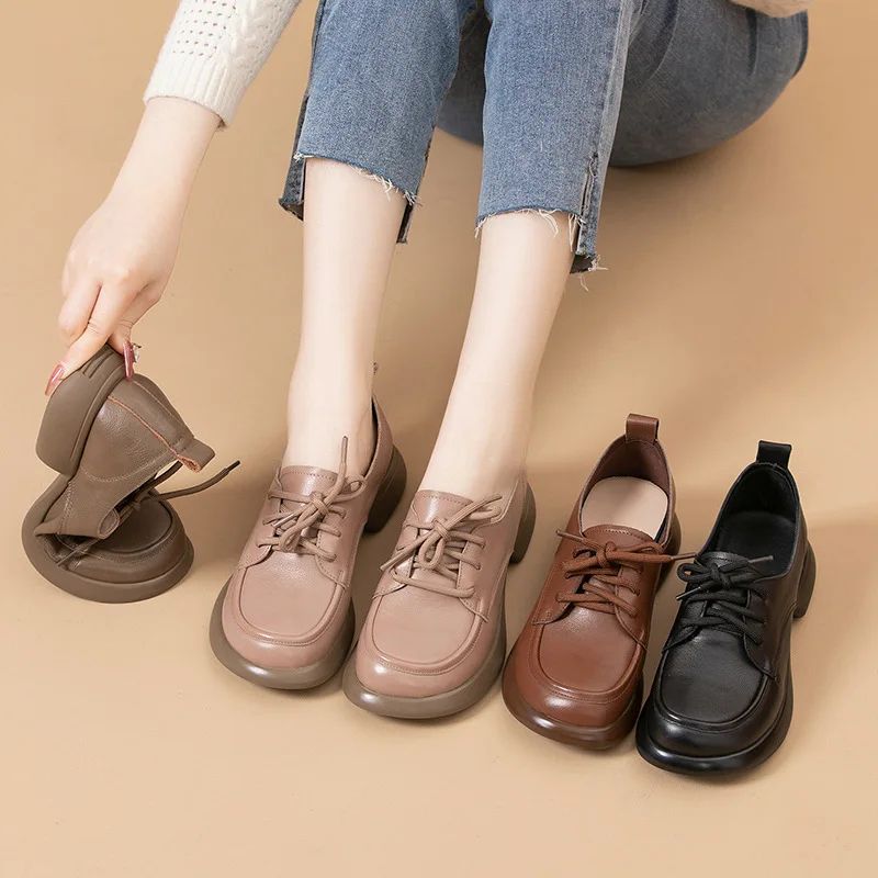 Amelia Dames Veter Loafer - Zwart