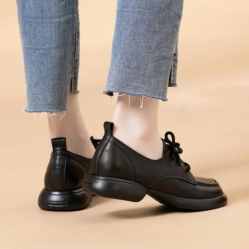 Amelia Dames Veter Loafer - Zwart