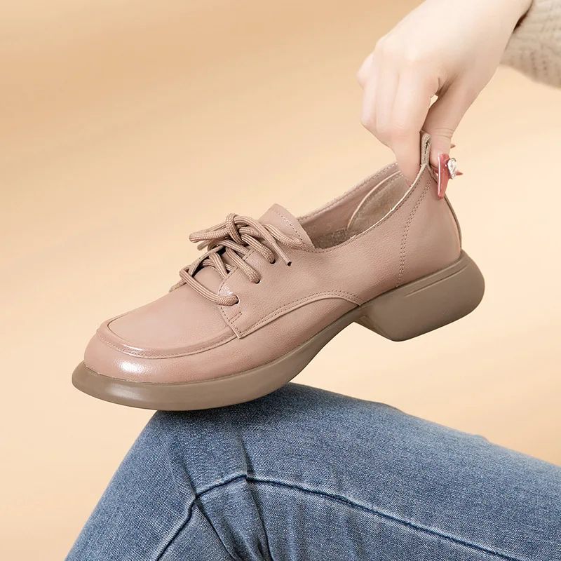 Amelia Dames Veter Loafer - Zwart