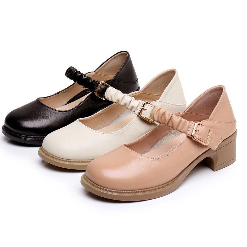 Amelia Pumps Met Ronde Neus Voor Dames - Abrikoos