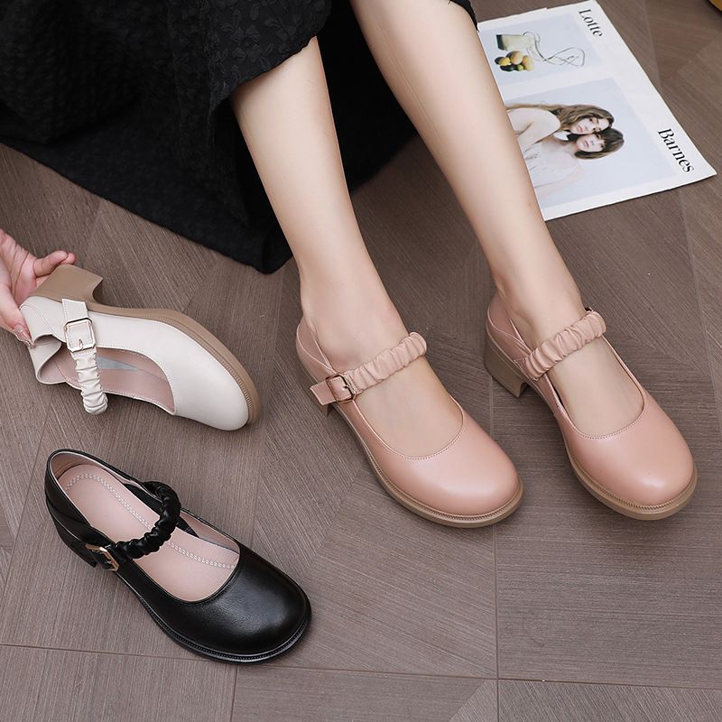 Amelia Pumps Met Ronde Neus Voor Dames - Abrikoos