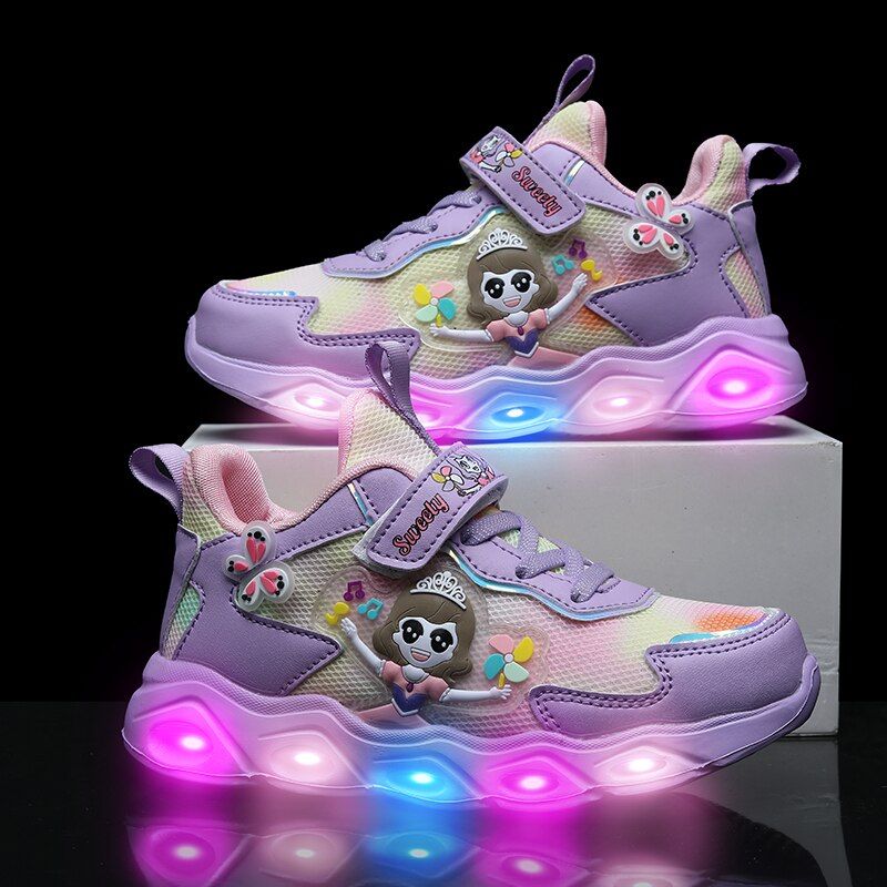 Ana Meisjes Casual Sneaker - Paars