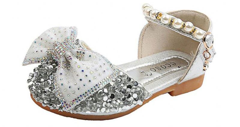 Anabella Platte Schoenen Voor Meisjes - Zilver