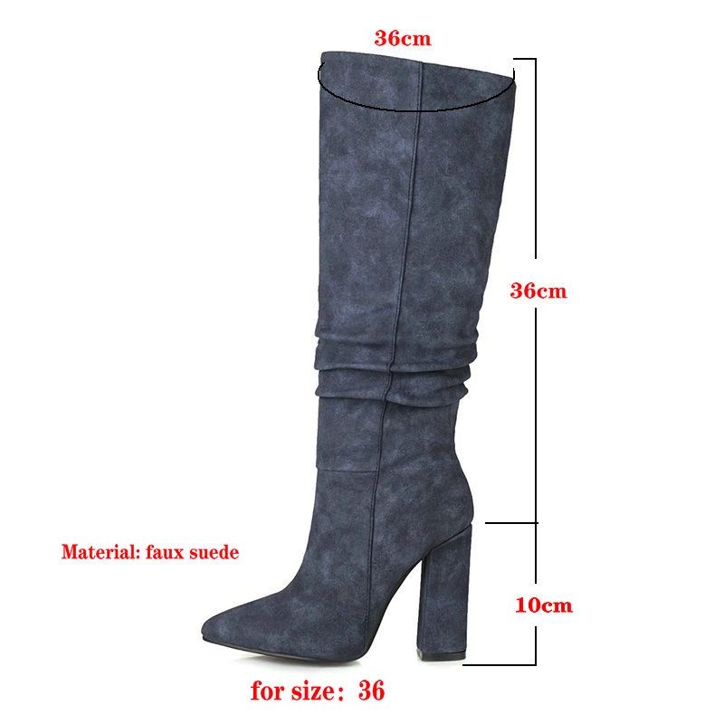 Ananda Dames Herfst Winter Mode Laarzen - Blauw