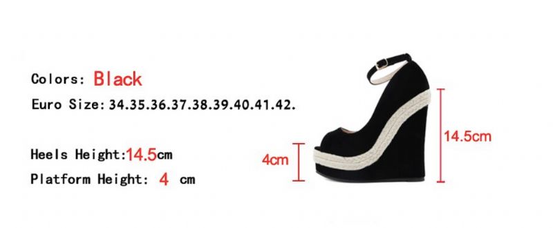 Andalucita Wedges - Zwart