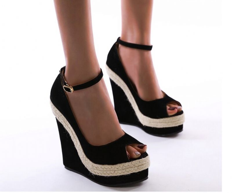 Andalucita Wedges - Zwart