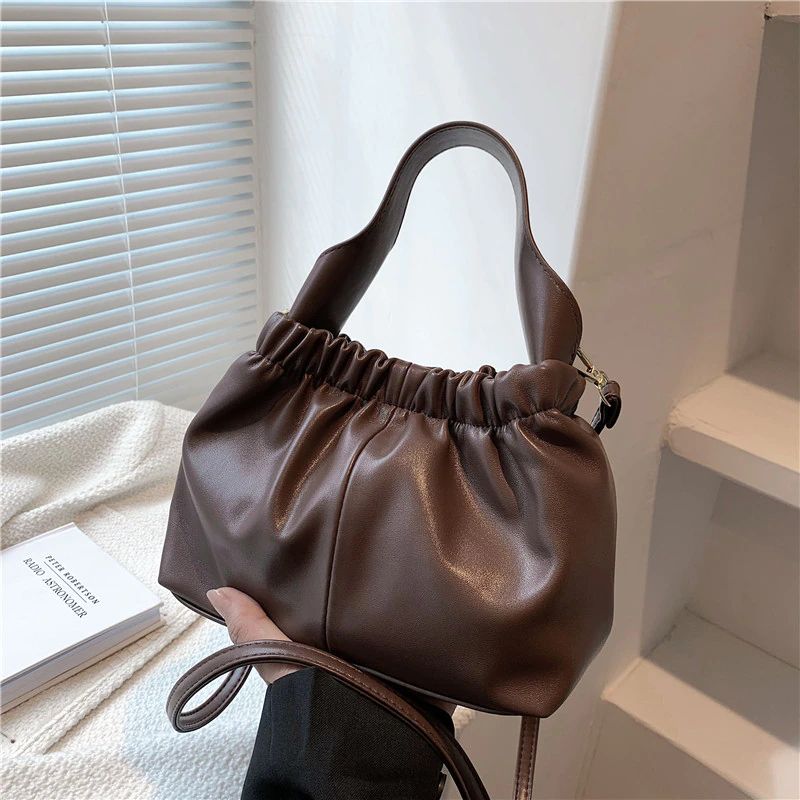 Andalux Dames Kleine Leren Crossbody Handtas - Zwart