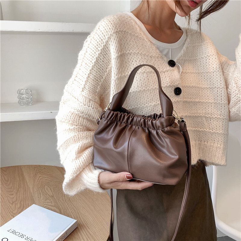 Andalux Dames Kleine Leren Crossbody Handtas - Zwart