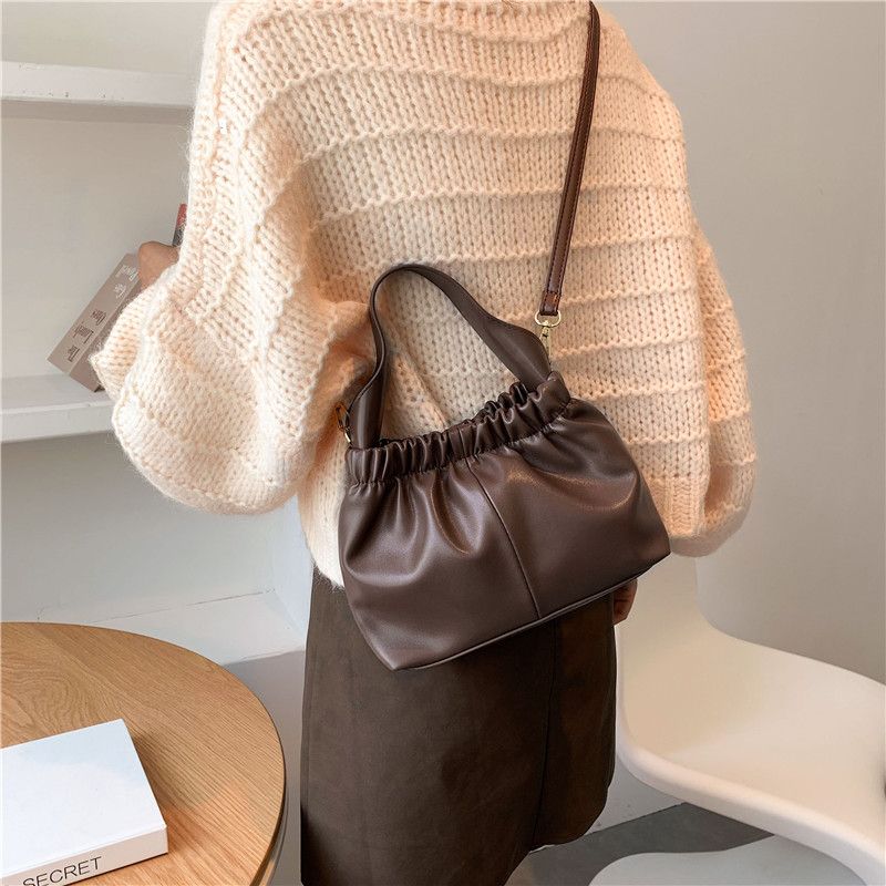 Andalux Dames Kleine Leren Crossbody Handtas - Zwart
