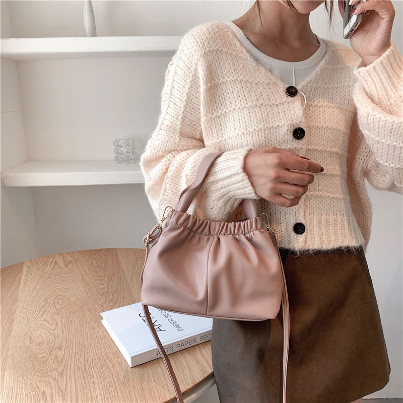 Andalux Dames Kleine Leren Crossbody Handtas - Zwart