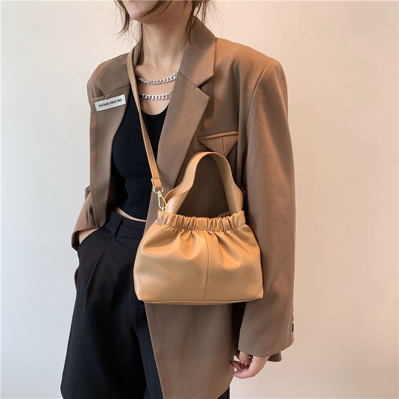 Andalux Dames Kleine Leren Crossbody Handtas - Zwart