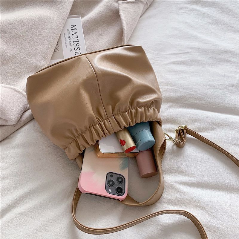 Andalux Dames Kleine Leren Crossbody Handtas - Zwart