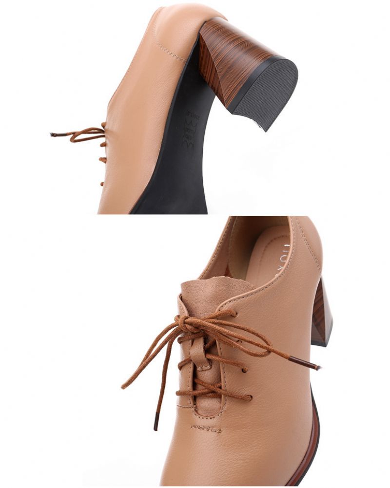 Andrea Dames Hoge Hak Pumps Met Zwarte Veters - Zwart