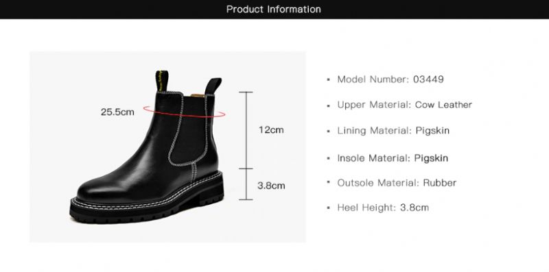 Aneu Dames Chelsea Boots Enkelhoogte - Zwart