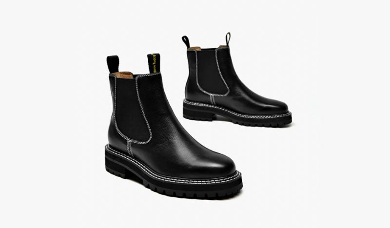 Aneu Dames Chelsea Boots Enkelhoogte - Zwart