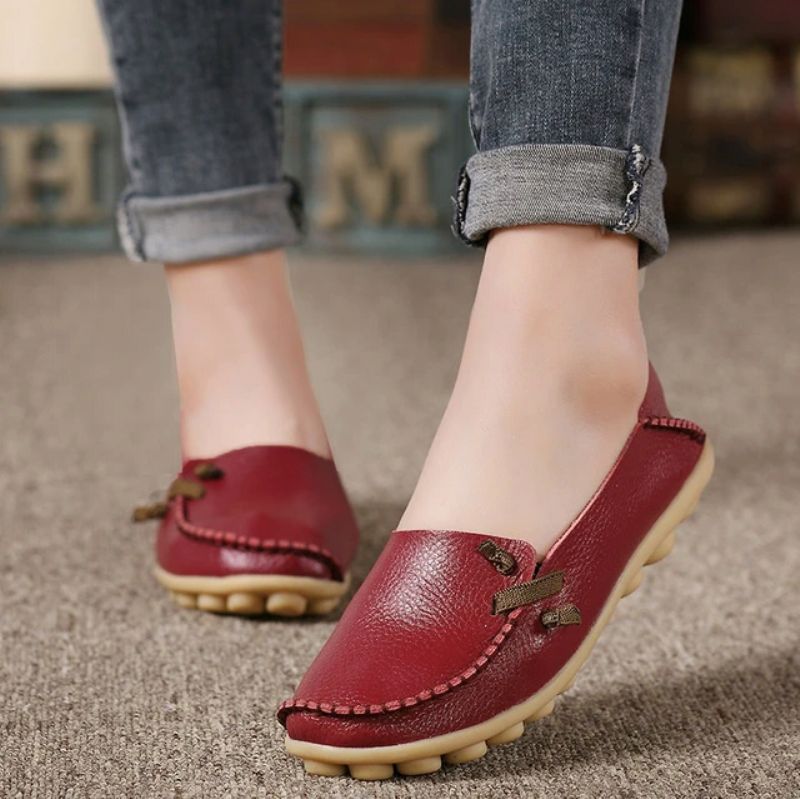 Angela Dames Loafer Zwarte Schoenen - Zwart