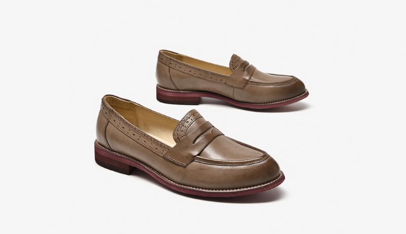 Angela Dames Oxford Schoenen - Bruin