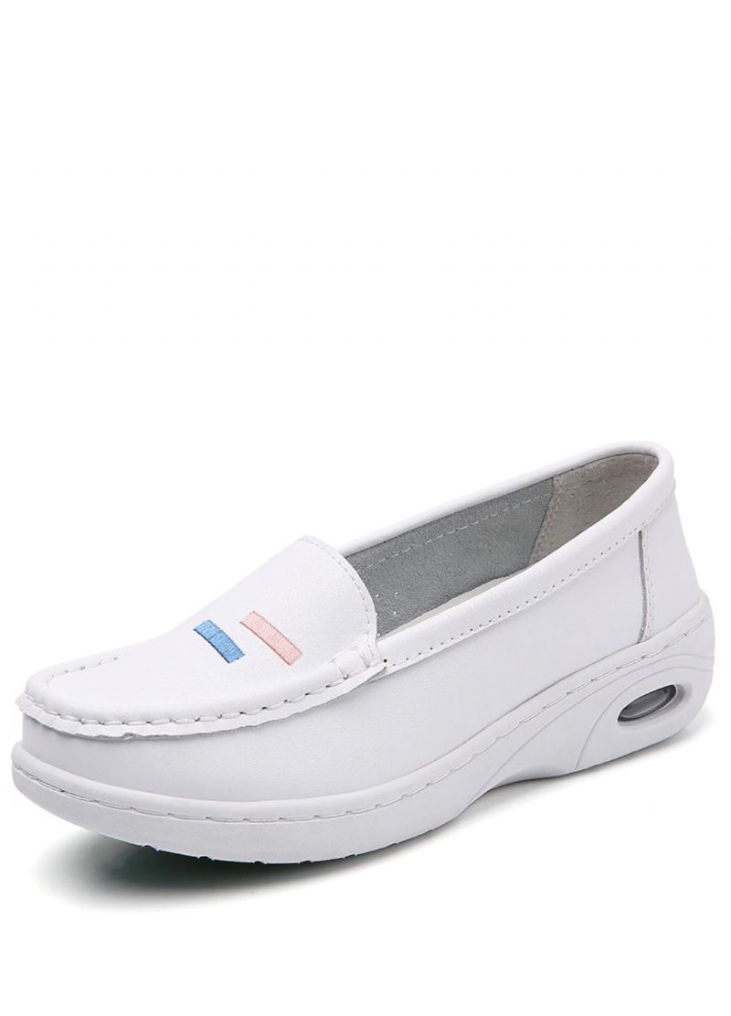 Angelica Dames Witte Nurse Loafer Schoenen